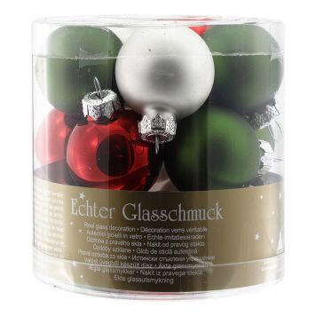 JULEKULER Ø3,5 CM ULIKE FARGER 15STK