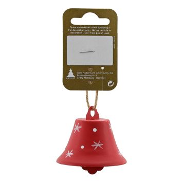 JULETREPYNT KLOKKESTJERNER 11X5,5CM RØD