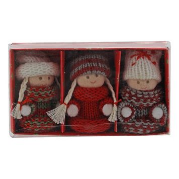 JULEPYNT NISSE 5CM RØD 3STK