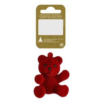 JULETREPYNT BAMSE 7CM RØD