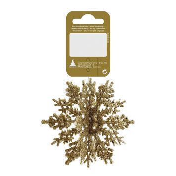 JULETREPYNT SNØFNUGG Ø10CM GULL