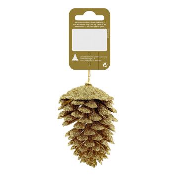 JULETREPYNT KONGLE 9CM GULL