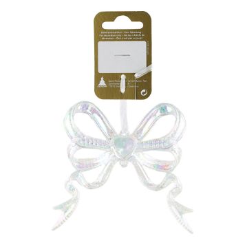 JULETREPYNT ROSETT 9X10CM HVIT