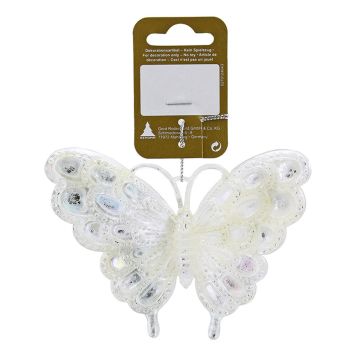 JULETREPYNT SOMMERFUGL 14 CM SØLV