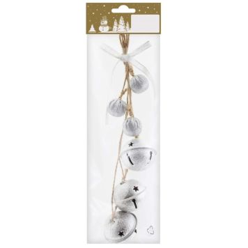 JULEPYNT BJELLER 23CM SØLV