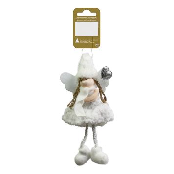 JULETREPYNT ENGEL 17 CM HVIT