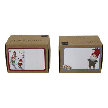 JULEETIKETT 7X5CM HVITE 50-PAKNING