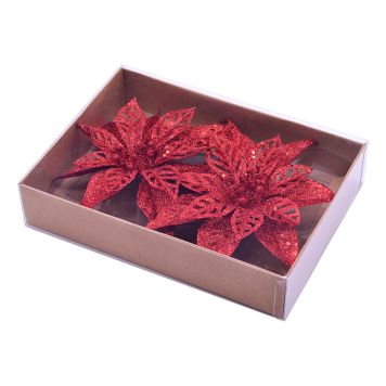 JULEBLOMST 15CM RØD 2-PAKNING