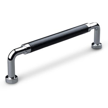 HÅNDTAK THEOFILS POSTA CC128 KROM/SVART LÆR