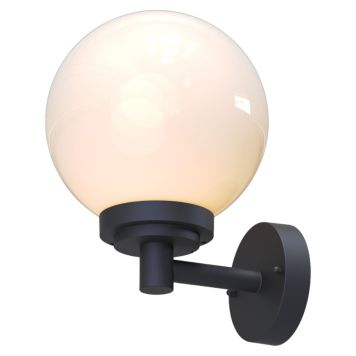 VEGGLAMPE ECOLITE AJLA IP44 SVART