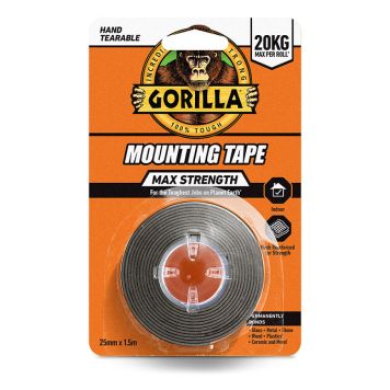 MONTERINGSTAPE GORILLA MAX STYRKE 1,5M SVART