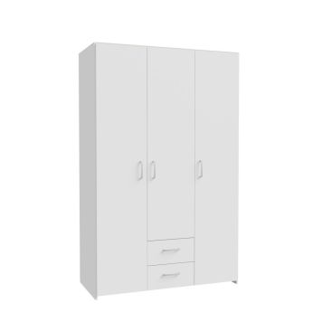 GARDEROBE SKUFFE HVIT 120 CM SET
