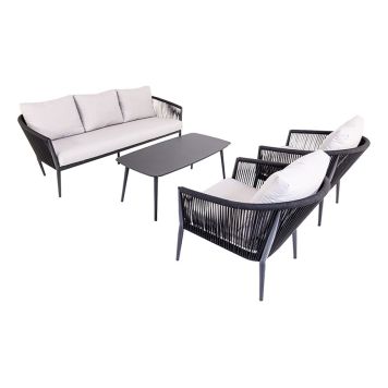 LOUNGESETT SUNFUN FINNHAMN SVART