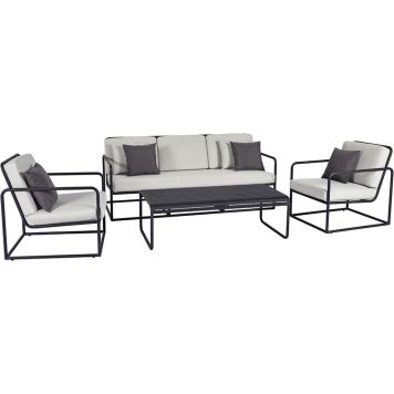 SOFAGRUPPE SENSUM ASKNÄS ALUMINIUM SVART