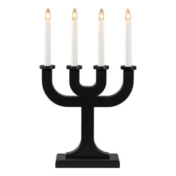 ADVENTSSTAKE KONSTSMIDE 4 LYS TRE SVART