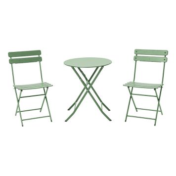KAFÉSETT SUNFUN BISTRO + 2 STOLER MOSEGRØNN