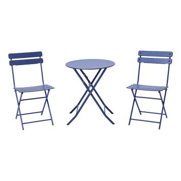 KAFÉSETT SUNFUN BISTRO + 2 STOLER MØRKEBLÅ