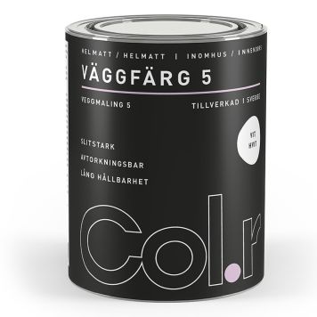 VEGGMALING COL.R HELMATT HVIT 1L