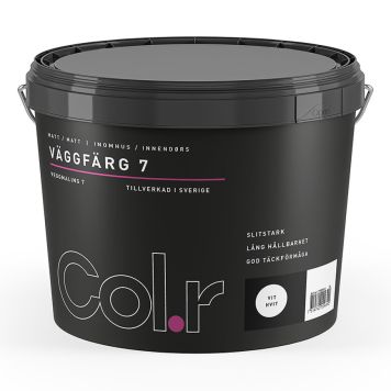VEGGMALING COL.R MATT HVIT 3L
