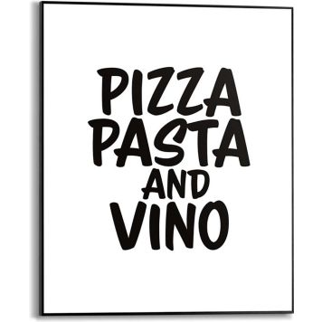 DEKORBILDE REINDERS PIZZA, PASTA OG VIN, SLIM RAMME 40X50CM SVART
