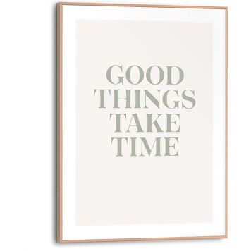 DEKORBILDE REINDERS TA DEG TID SLIM RAMME 30X40CM TRE