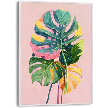 DEKORBILDE REINDERS FARGERIKE BLAD SLIM RAMME 30X40CM HVIT