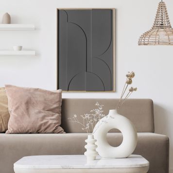 DEKORBILDE REINDERS PUSLEPLATT TRERAMME 50X70CM KULLGRUN