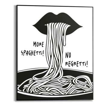 DEKORBILDE REINDERS MER SPAGHETTI SLIM RAMME 40X50CM SVART