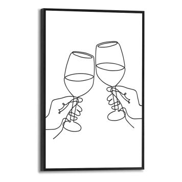 DEKORBILDE REINDERS VINLINJER SLIM RAMME 20X30CM SVART