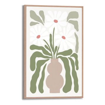 DEKORBILDE REINDERS  ABSTRAKTE BLOMSTER SLIM RAMME 20X30CM TRE