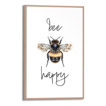 DEKORBILDE REINDERS  BEE HAPPY SLIM RAMME 20X30CM TRE