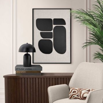 DEKORBILDE REINDERS ORGANISKE KLOSSER SVART RAMME 50X70CM