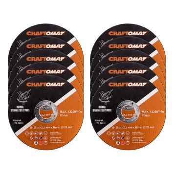SKJÆRESKIVER CRAFTOMAT 125MM 10-PAKNING