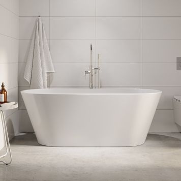 BADEKAR RIVA EMMA FRITTSTÅENDE 160CM HVIT