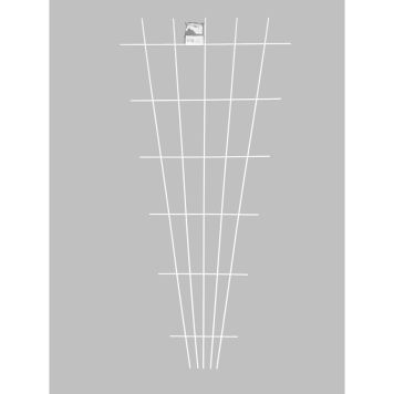 ROSEESPALIÉR 150X75CM HVIT