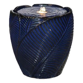 FONTENE MED PUMPE/LED-BLAD BLÅ