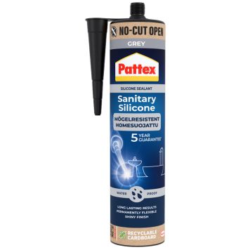 VÅTROMSSILIKON PATTEX SAN GRÅ 280 ML SILIKON
