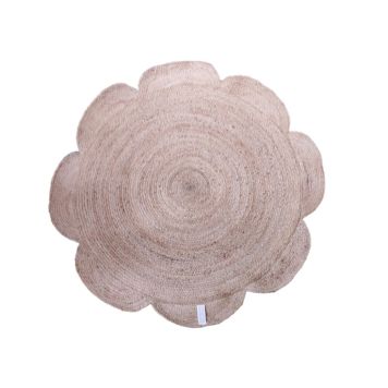 JUTEMATTE BLOMST Ø150CM NATUR