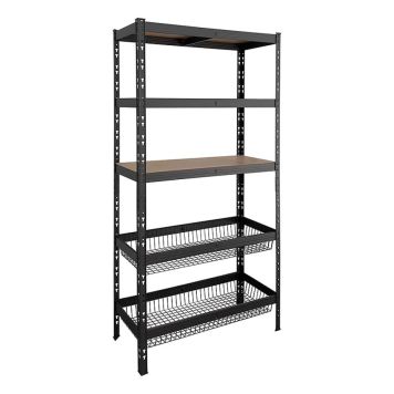 LAGERHYLLE REGALUX MED KURV 180X90X40CM SVART