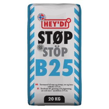 MØRTEL HEYDI STØP B25 20 KG