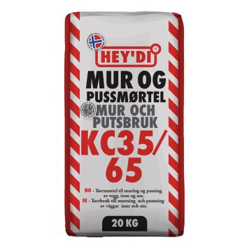 MUR OG PUSSMØRTEL HEY'DI KC35/65 20KG