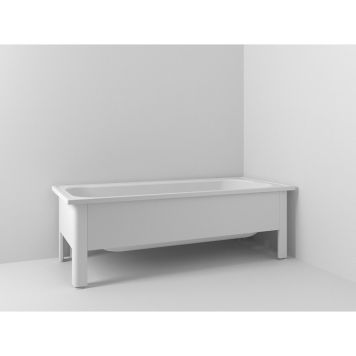 HALVFRONT SVEDBERGS EMALJE MED HALV FRONT 130CM MATTHVIT