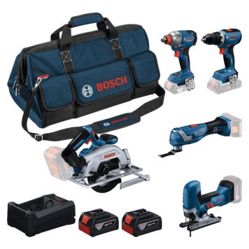 VERKTØYSETT BOSCH PROFESSIONAL 5 MASKINER 18V 2X5AH