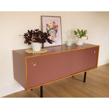 DEKORFOLIE D-C-FIX SELVKLEBENDE SILKEMATT RUSTRØD 45X200 CM