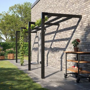 PERGOLA PLUS CUBIC MODELL 2 TRYKKIMPREGNERT TREVERK SVART 575X148X217 CM