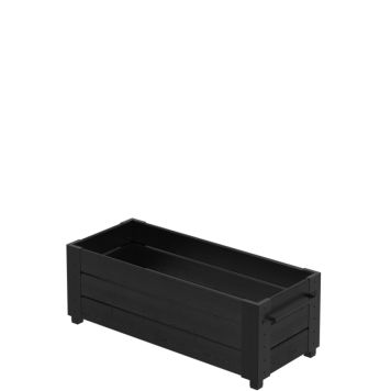 BLOMSTERKASSE PLUS KUBISK MED BEN BARTRE SVART 120X50X42 CM