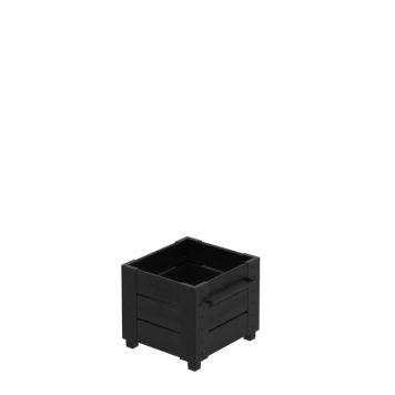 BLOMSTERKASSE PLUS KUBISK MED BEN BARTRE SVART 46X50X42 CM