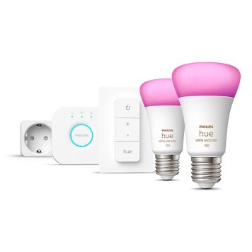 LYSPÆRE PHILIPS HUE A60 WCA E27 9W 2-PACK  