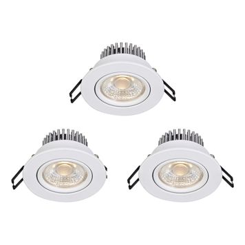 DOWNLIGHT MARKSLÖJD BALDER LED HVIT 6W 3-PACK