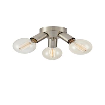 TAKLAMPE MARKSLÖJD MAZZO 3 21CM SATIN NIKKEL